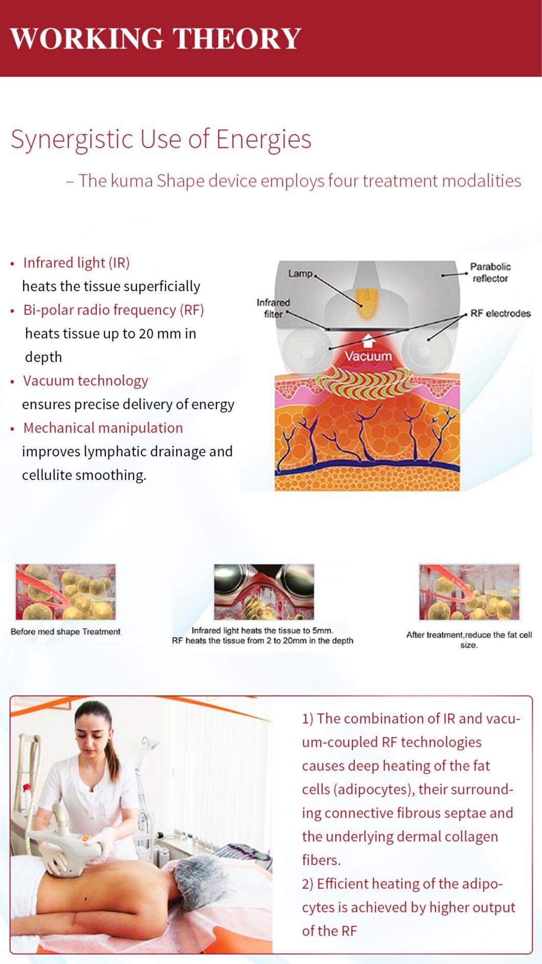 2022 Kumashape Technology Body Slimming Roller System Vacuum Suction Infrared Radio Frequency Cellulite Reduction Kuma Shape Machine (J)