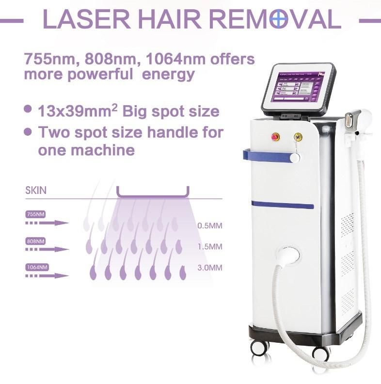 Laser Hair Removal Diode Machine 808+755 +1064nm Hair Laser Removal