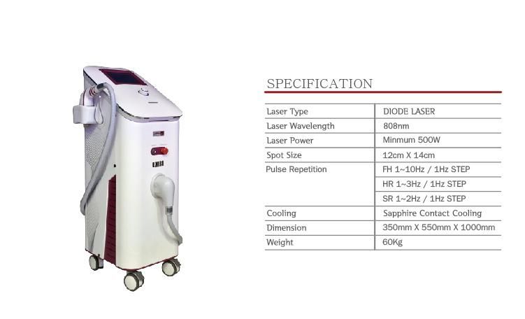 808nm Diode Laser Beauty Equipment Painless Laser Hair Removal Machine