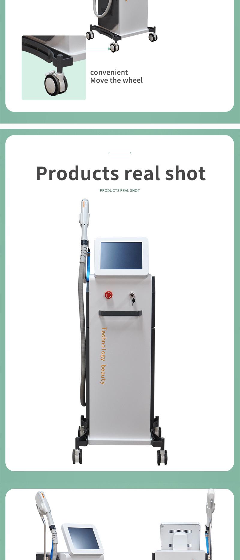 Multifunction Shr+Elight+IPL Dpl Handle Acne Removal E-Light IPL Laser Hair Removal Machine Permanent Laser Hair Removal