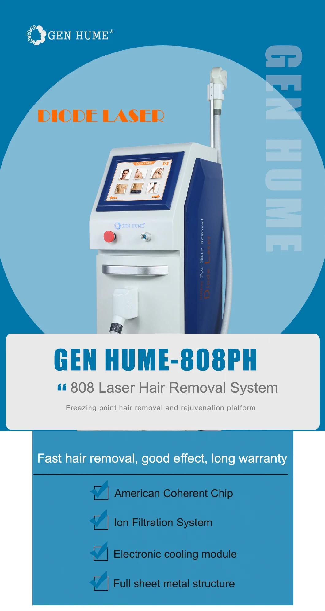 2022 Hot Sale Beauty Equipment Ice Platinum 808nm Diode Laser Hair Removal Machine