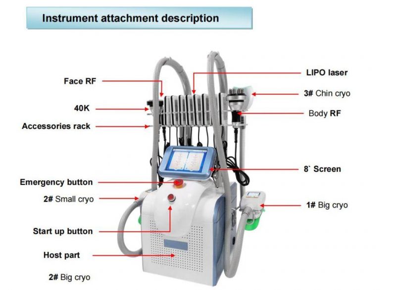 Desktop 7 in 1 Multi-Tech 360 Angle Surrounding Frozen Slimming Machine Mslcy33b