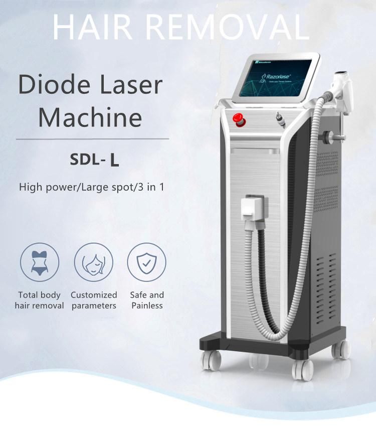 Professional Hair Removal Diode Portable 3 Wavelength 755 1064 808cm Diode Hair Removal Machine