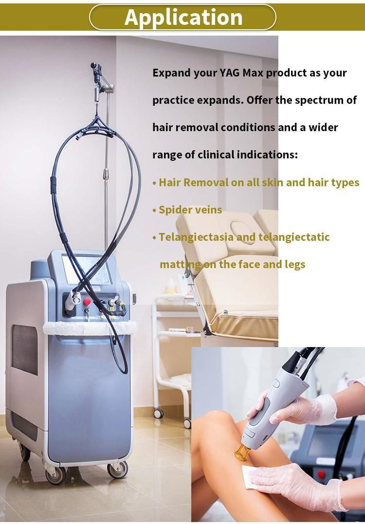 High Power Q Switch Tattoo Removal ND YAG Laser Machine / Alexandrite Max Alex YAG Combo Gentle PRO Laser Laser Hair Removal