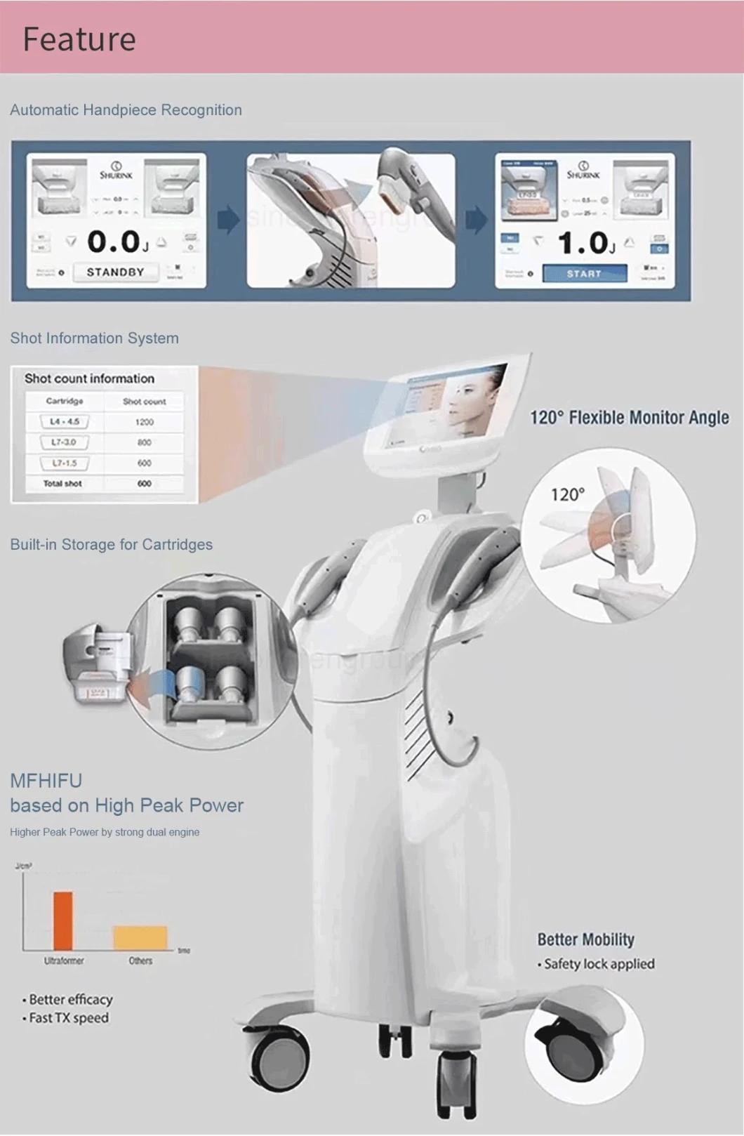 7D Hifu Body Slimming Cellulite Removal Ultrasound Cartridges 30000 Shots / Face Lifting Cartrtidge 20000 Shots Device