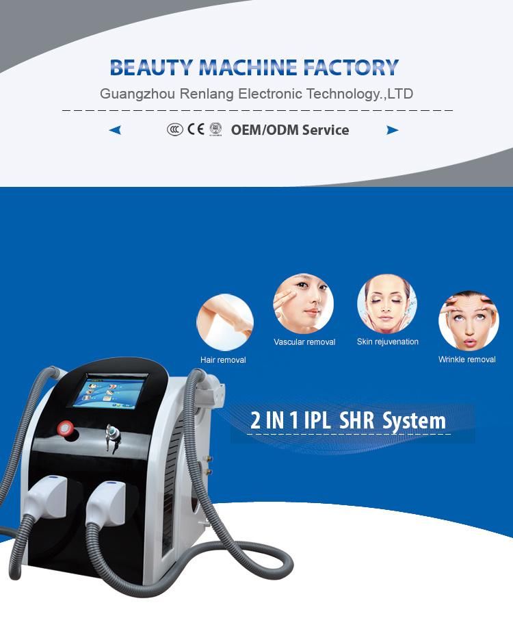 Portable E-Light Hair Removal Machine/IPL Skin Whitening Beauty Equipment