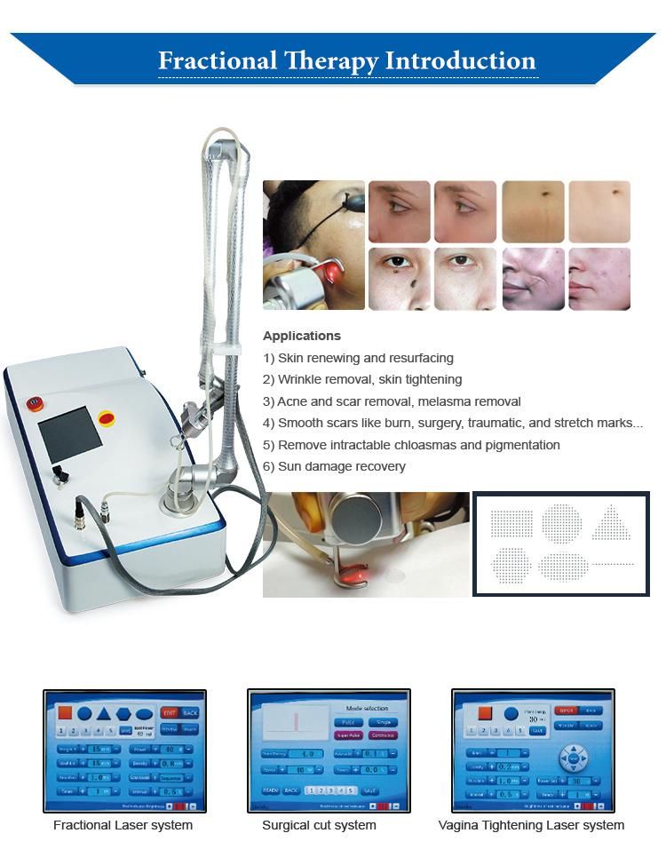 2018 Portable Fractional CO2 Laser for Skin Rejuvenation and Scar Removal and Vaginal Tightening