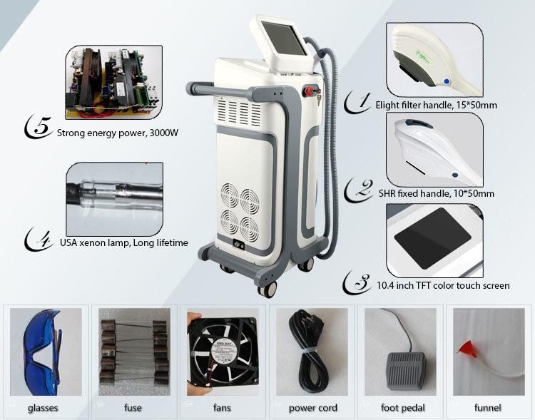 Shr E-Light IPL Laser Hair Cutting Equipment