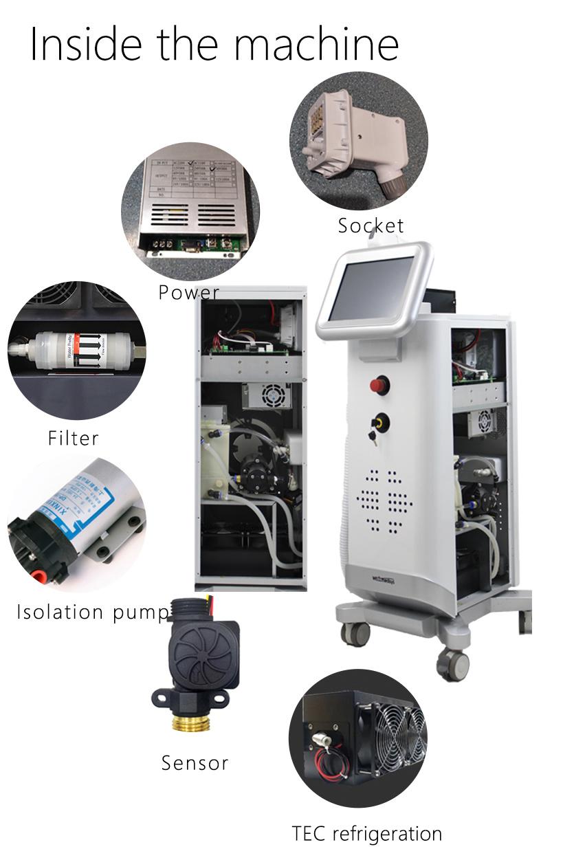 China Professional Beauty Machine Permanent 755nm 808nm 1064nm Mix Waves Diode Laser Hair Removal Beauty Equipment