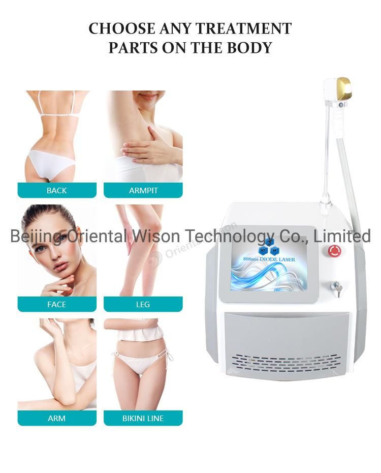 3D 755 808 1064 Diode Laser Hair Removal Laser Diode Laser 808 Nm Diode Laser Hair Removal Big Spot & High Power 1800W 3 Wavelength 755 808 1064 Diode Laser