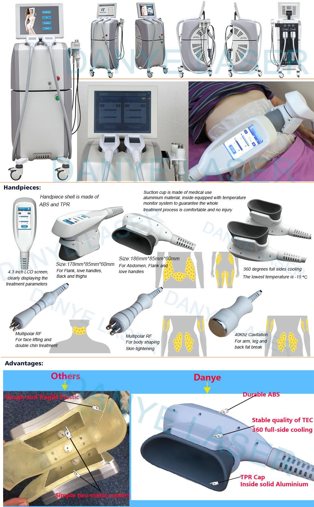 Cryolipolysis Ultrasonic RF Vacuum Fat Suction Slimming Machine