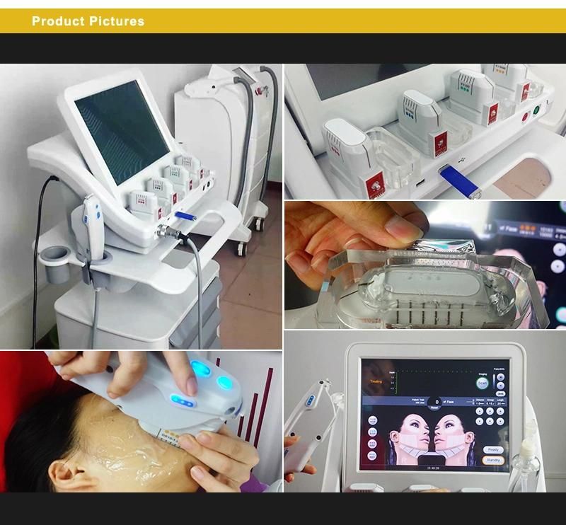 Ce Approved Anti Aging Hifu Focused Ultrasound Face Lift Wrinkle Removal Skin Tightening Machine 5 Cartridges