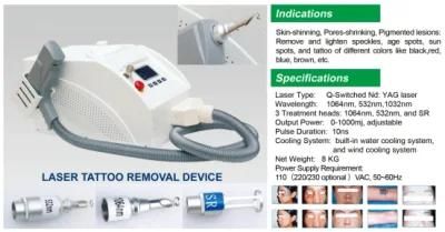 Q Switched Ndyag Laser 1064 Nm 532nm ND YAG Tattoo Removal Laser