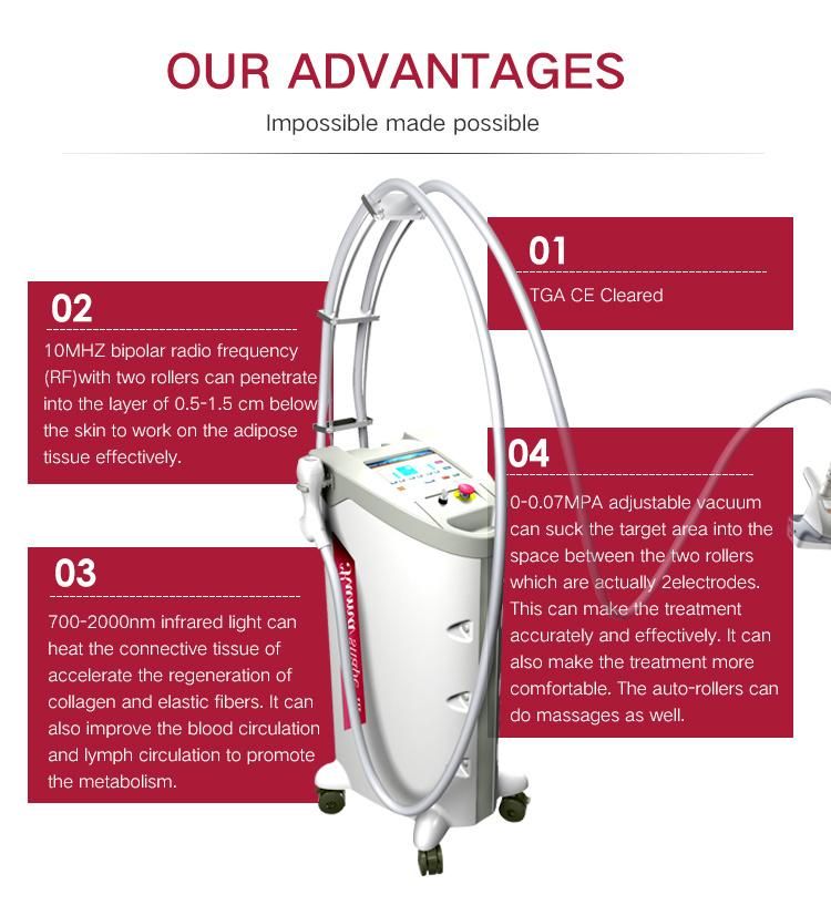 Infared Light +RF +Massage Roller+Vacuum Body Slimming and Cellulite Removal Machine Kuma Shape 3