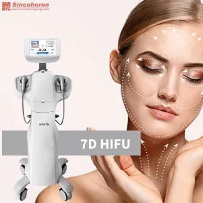 Sincoheren 7D Hifu Anti Wrinkle Skin Tightening 7 Changeable Working Heads Face Lifting Machine