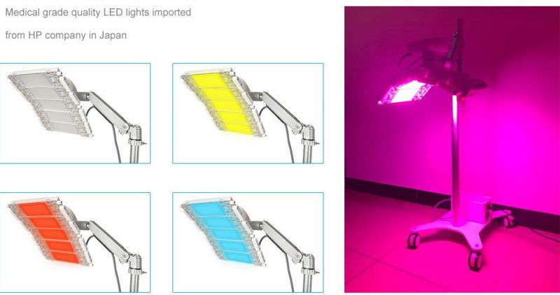 Vertical 4 Colors Red Blue Green Yellow Light Bio LED Light Therapy Machine PDT LED Light Therapy PDT LED Machine