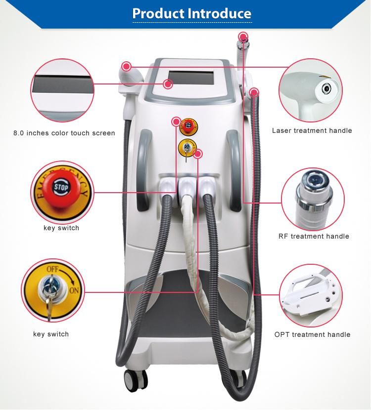 Clinic Popular Whole Body Hair Removal Long Pulse Width Shr IPL Elight Laser RF 3 in 1 Beauty Machine