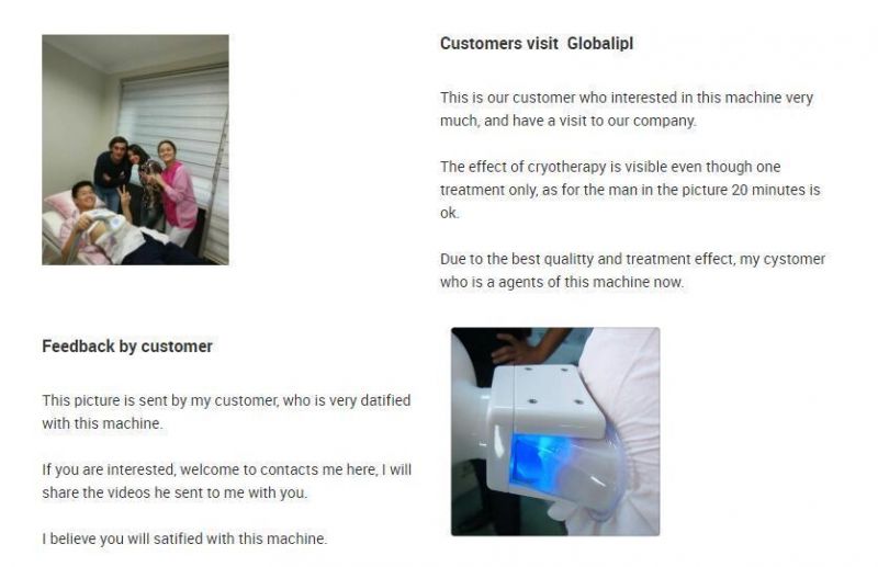 Comfortable Cryotherapy Slimming Machine Popular in Beauty Salon