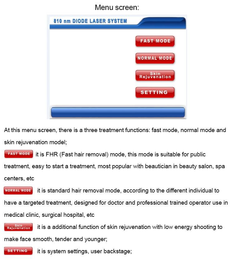 810 Diode Laser Hair Removal New Diode Laser Hair Removal Machine/Big Spot Size Laser Hair Removal Machine