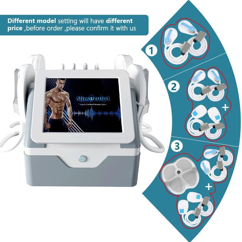 Portable 4 Handles Hi-EMT Muscle Stimulator Emslim Beauty Machine for Body Building