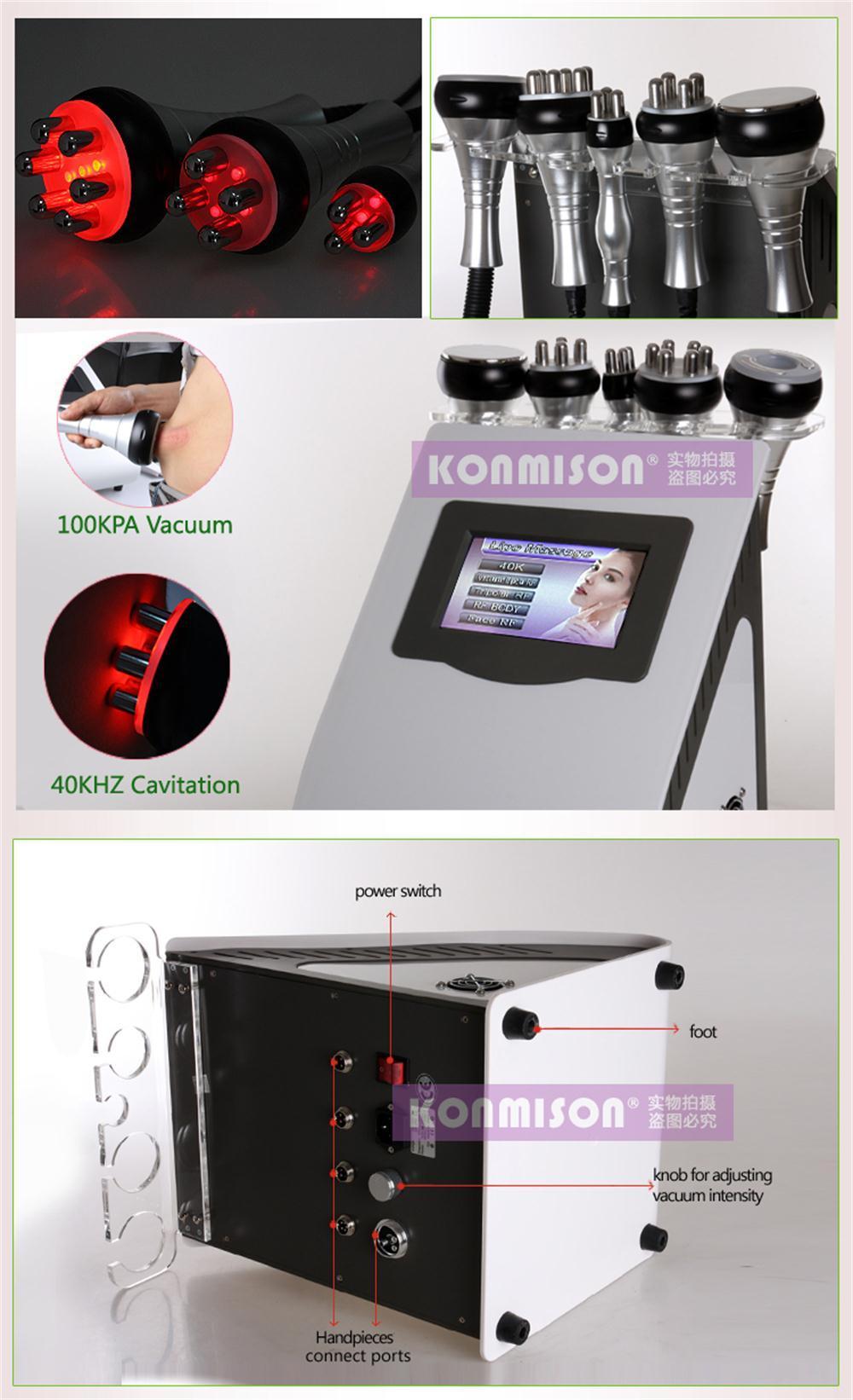 2022 New 5 in 1 Multifunctional Cavitation Bipolar RF Lifting Vacuum Slimming Machine