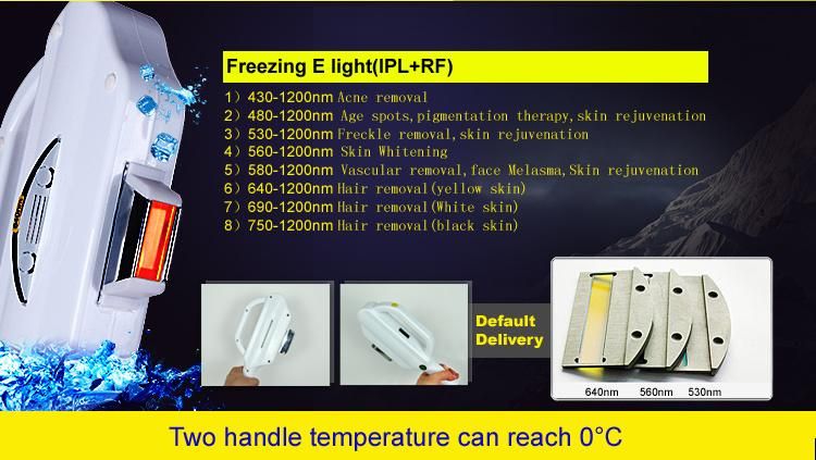 Double Handles IPL Laser Hair Removal RF Face Lift Machine