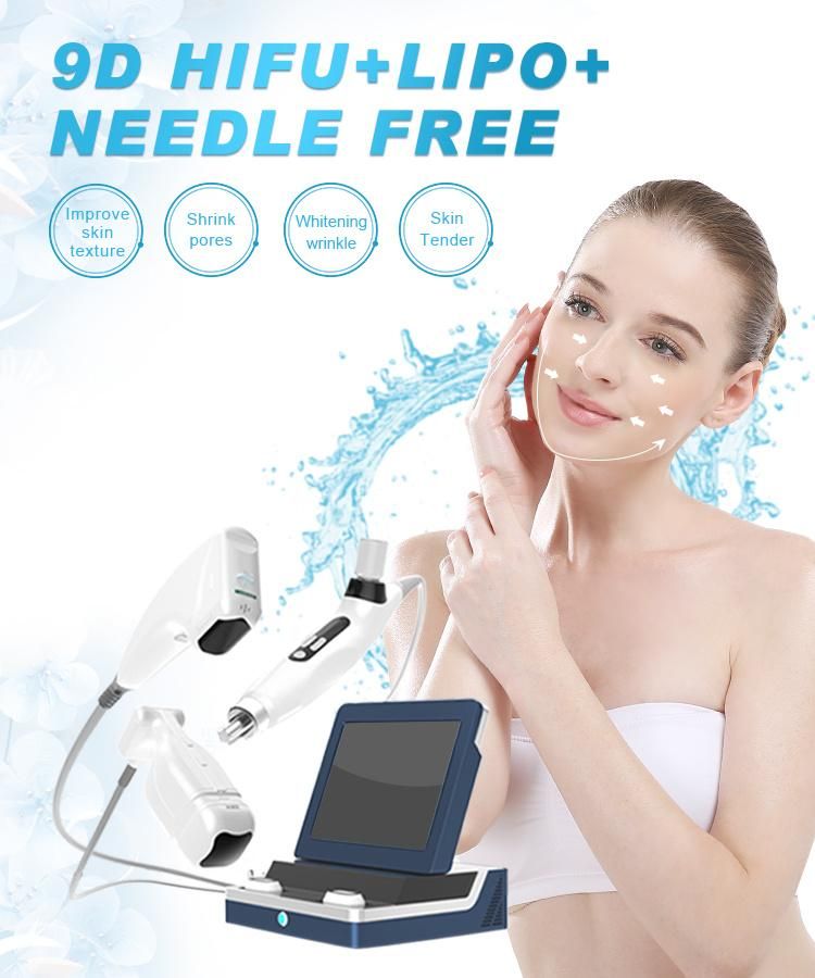 Professional Hifu Machine 9d+Lipo+Needle Free 3 in 1 Skin Care Face Lifting Machine
