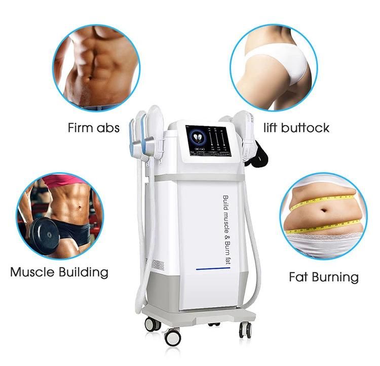 Newest Emslim Machine with 4 Handles Electromagnetic EMS Muscle Stimulator Body Sculpting Slimming Machine