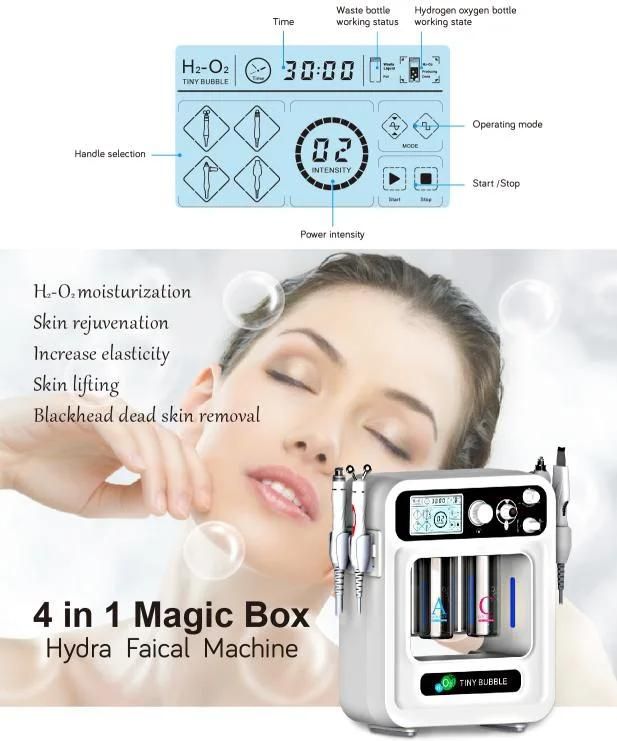 2022 Newest 4 in 1 Oxygen Hydra Water Dermabrasion Skin Lifting Hydro Facial Hydra Beauty Facial Skin Rejuvenation Instrument