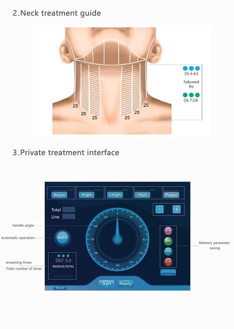 2 in 1 Vaginal Tightening Hifu Machine Face Lifting Body Shaping Machine with 2 Types of Needle Cartridge