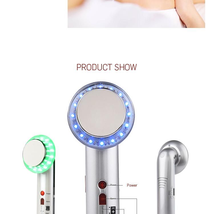 7-in-1 Beauty Ultrasonic EMS Body Shaper Beauty Device Facial Beauty Massage Slimming Device White