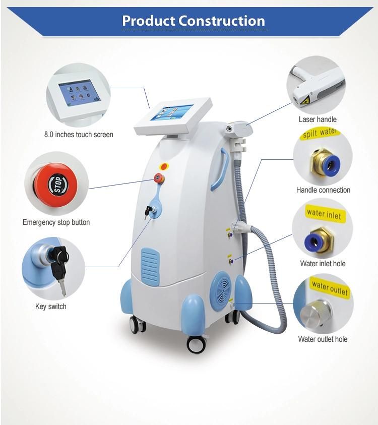 532nm/1064nm Wavelength Q Switched ND YAG Laser Tattoo Removal Machine