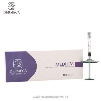 Relleno Dermico Inyectable De Gel De Acido Hialuronico Dermeca PARA Jeringa Antiarrugas De 1 Ml