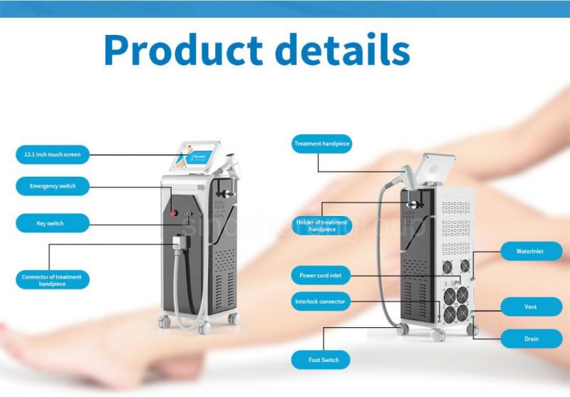 Sincoheren Hair Removal Diode Laser Beauty Salon Equipment 3 Wavelengths Diode Laser Machine