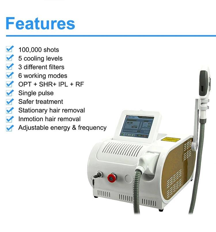 2022 Professional IPL Laser Hair Removal Equipment Ice Cooling Fast Painless Permanent Elight IPL Opt Shr Hair Removal Machine