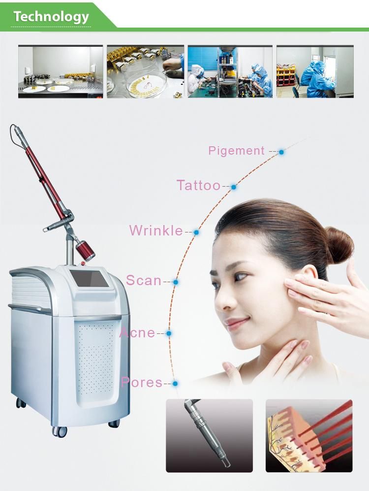 1064 532 ND YAG Laser Pico Picosecond Laser Tattoo Removal Machine