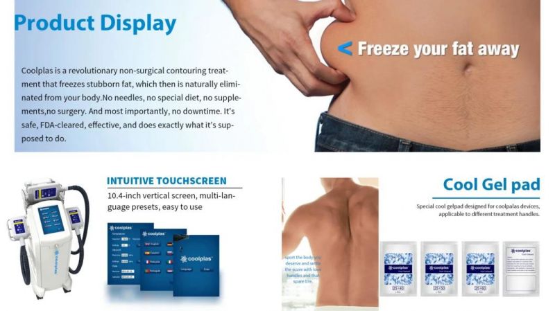 Consultant Dr. Sincoheren Coolplas Cryo Therapy Body Slimming Device Fat Freezing Cellulite Reduction Machine 2 Handlepieces Working Together