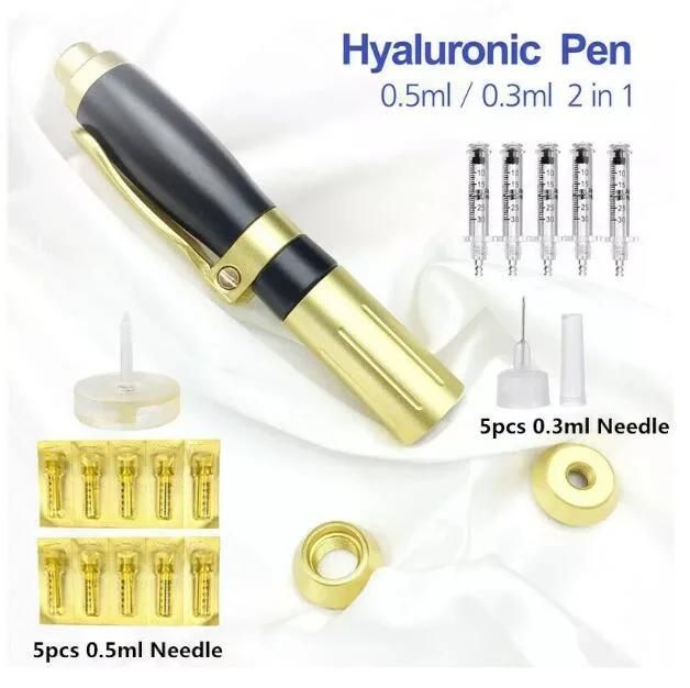 Needle Free Hyaluronic Acid Lip Dermal Filler Hyaluronic Pen Injector No Pain 24K Hyaluronan Pen