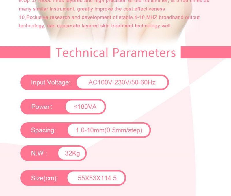 Fu4.5--2s Face Lift Hifu for Wrinkle Removal