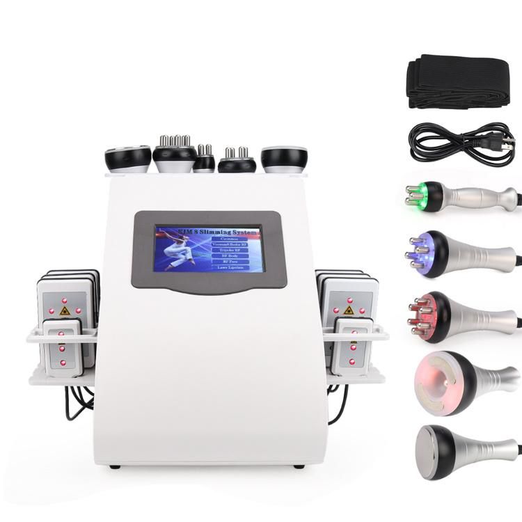 6 in 1 High Quality 40K Ultrasonic Vacuum Cavitation System Body Slimming Shaping RF Cavitation Slimming Machine