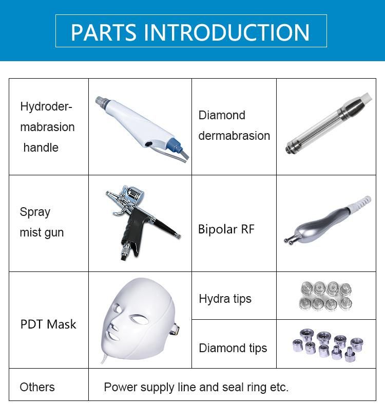 Portable Hydra Beauty with PDT Mask in 7 Clors Hydra Facial Machine