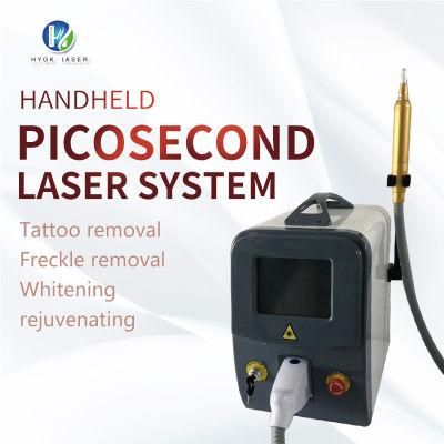 2021 Portable ND YAG Laser Picolaser 1064nm 532nm Q Switched ND YAG Laser Tattoo Removal Machine