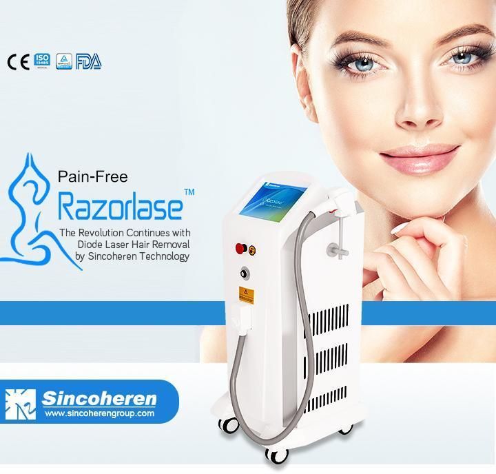 Negotiate Factory Price Sincoheren Big Spot Size Razorlase 808nm Diode Laser Permanent Painless Hair Removal Laser Machine Bw