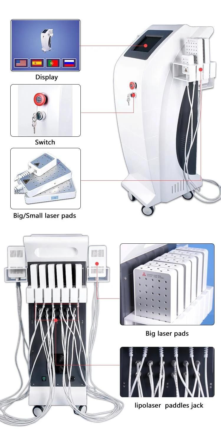 Painless Fast Fat Burner with Strong Diode Laser Mitsubishi Lipo Laser Machine