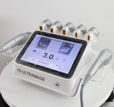 7D Hifu Ultra Face Lifting Anti-Wrinkle Ultrasound Machine with 7 Cartridges