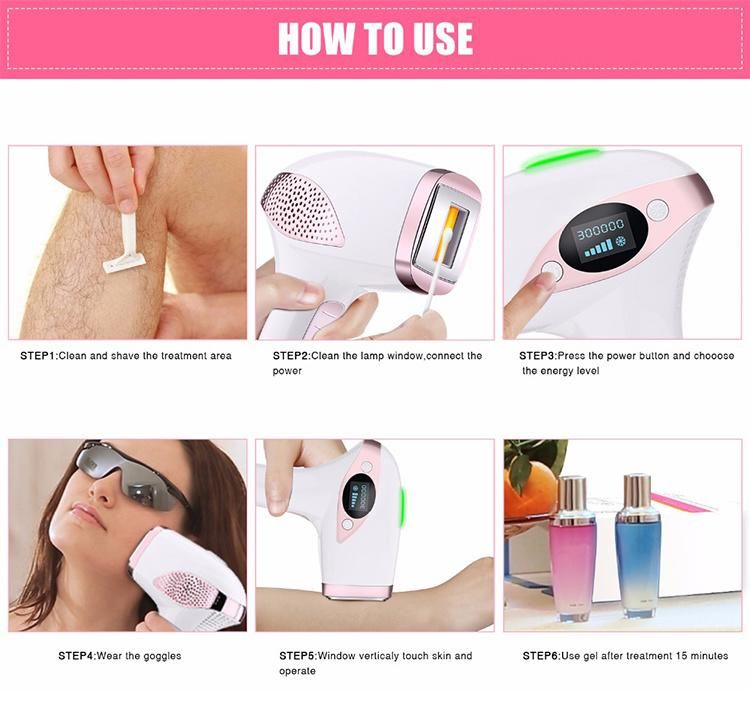 High Quality 50000 Flashes IPL Laser Hair Removal From Home