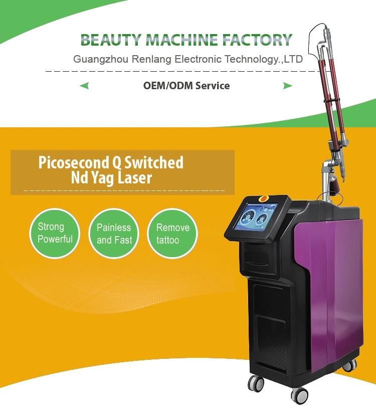 High Power Vertical Q Switched Picosecond Laser Tattoo Removal Machine