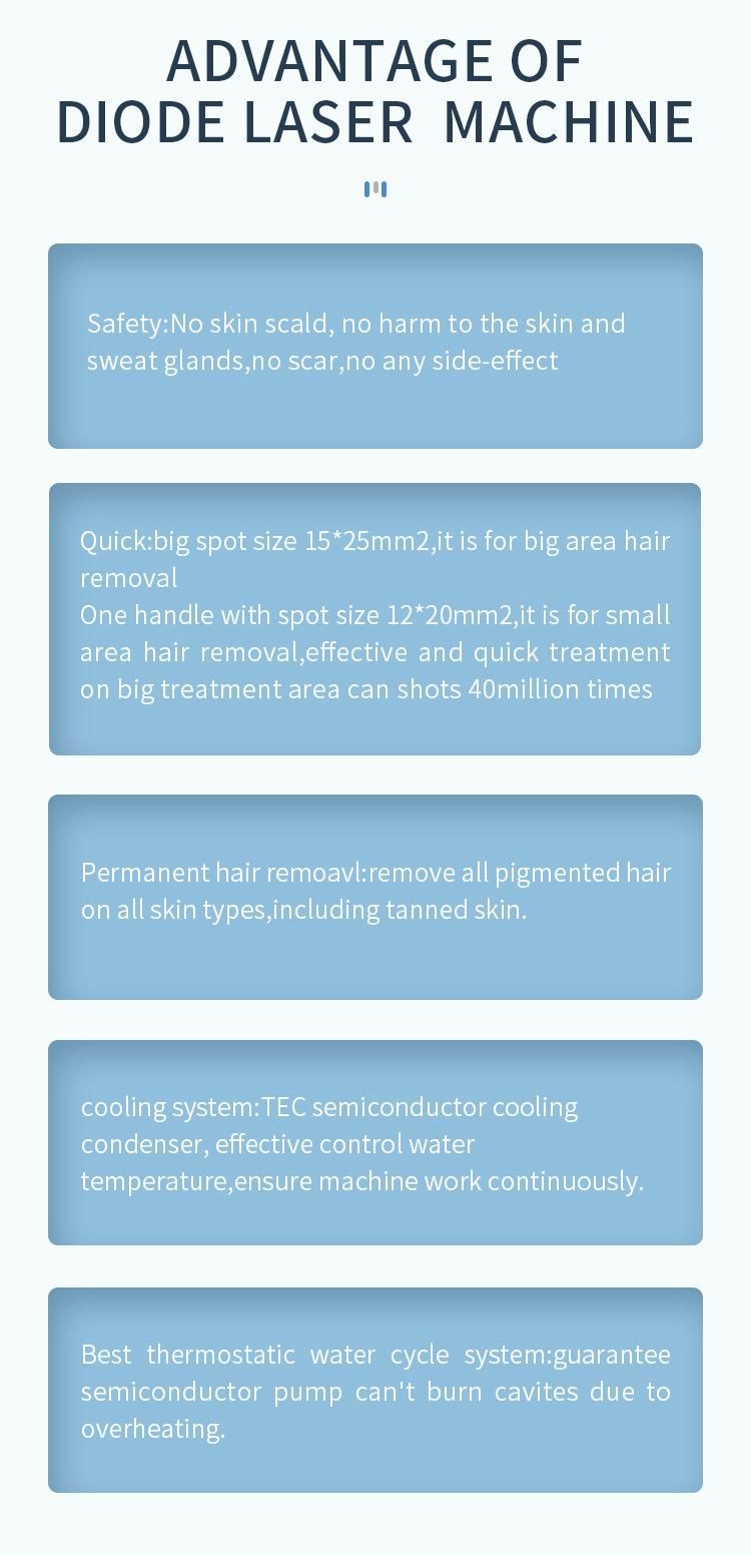 Professional Depilation Big Spot Diode Laser for Hair Removal