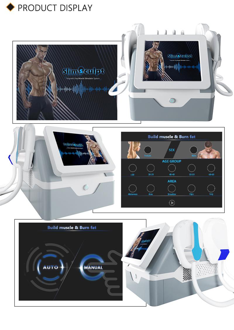 Electromagnetic Portable Neo RF Emslim 4 Handle EMT Machine for Body Sculpting Slimming with 6 Handles