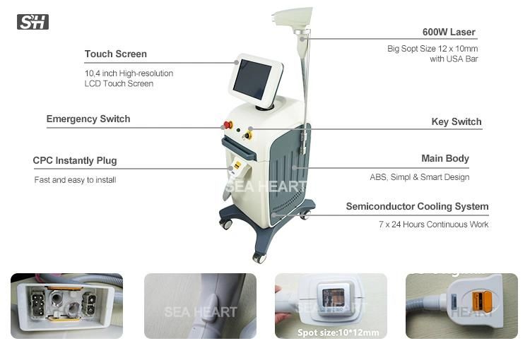 Newest 600W 808nm Diode Laser Machine for Permanent Hair Removal